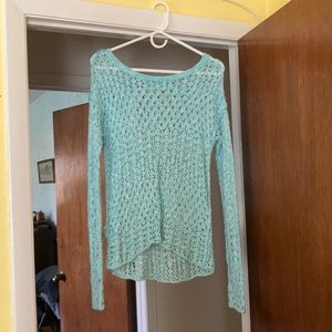 Hollister Light Blue Cut-Out Sweater XS